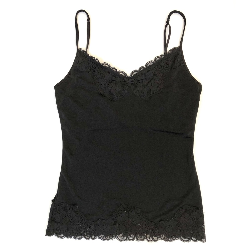 The Limited Black Satin Lace Camisole